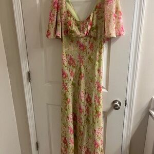 ASTR the Label Tie Back Midi Dress
